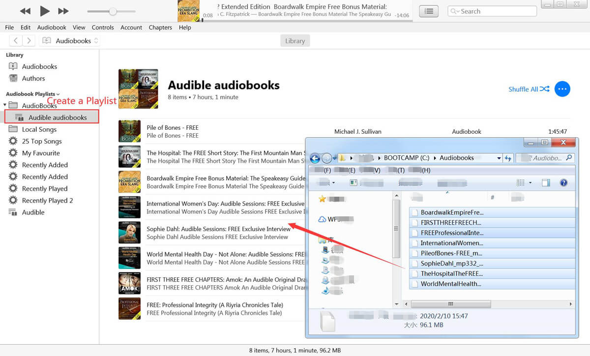 Add purchased Audiobooks to iTunes