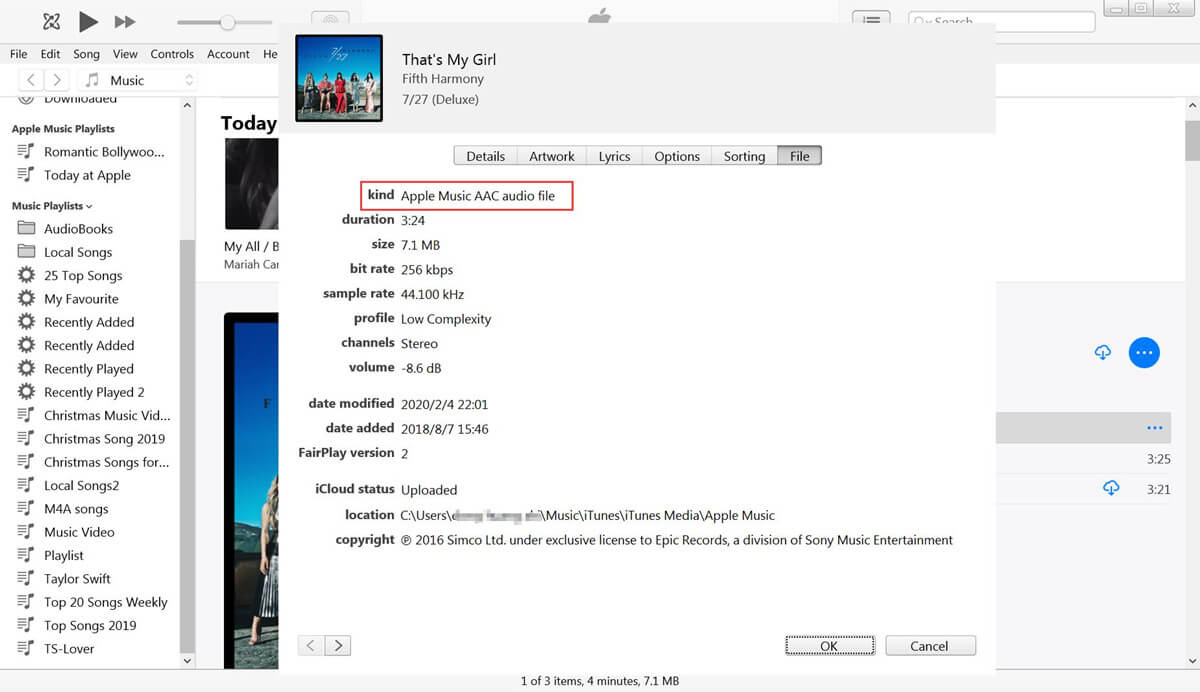 ไฟล์เสียง Apple Music AAC