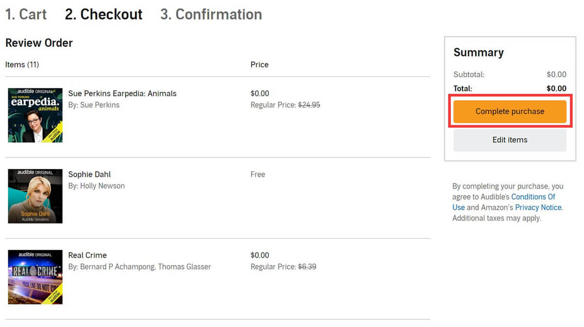 Purchase Audible Audiobooks