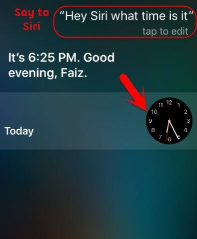 ask siri what time now