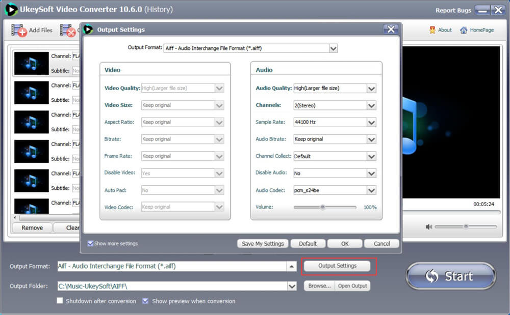 more output profiles
