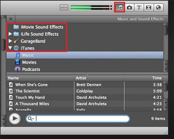 أضف موسيقى Spotify إلى imovie