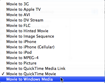 select mp4 format