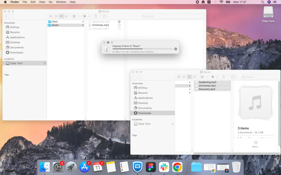 copy Spotify music to USB drive in Finder Mac