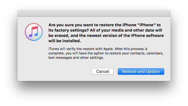 restore and update iphone