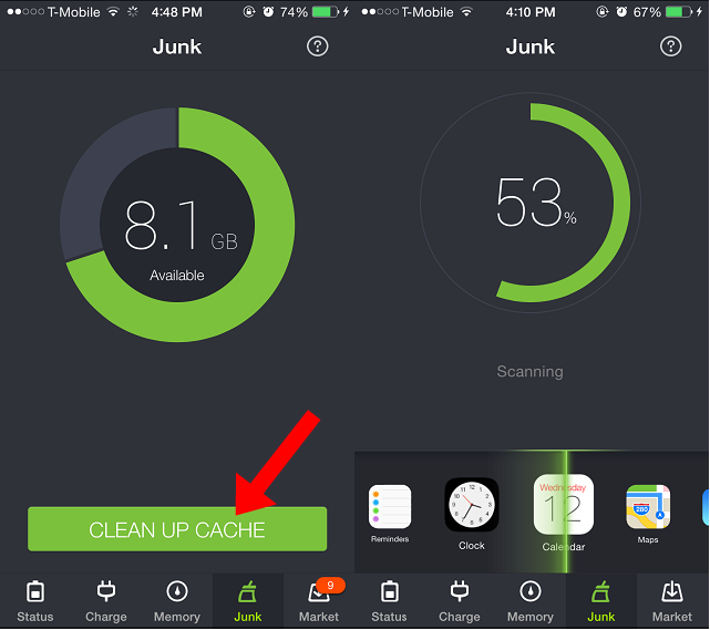 battery doctor clean up cache