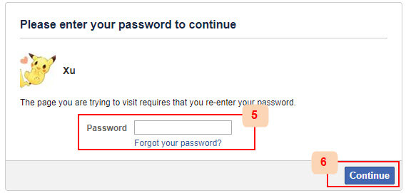 confirm to deactivate facebook