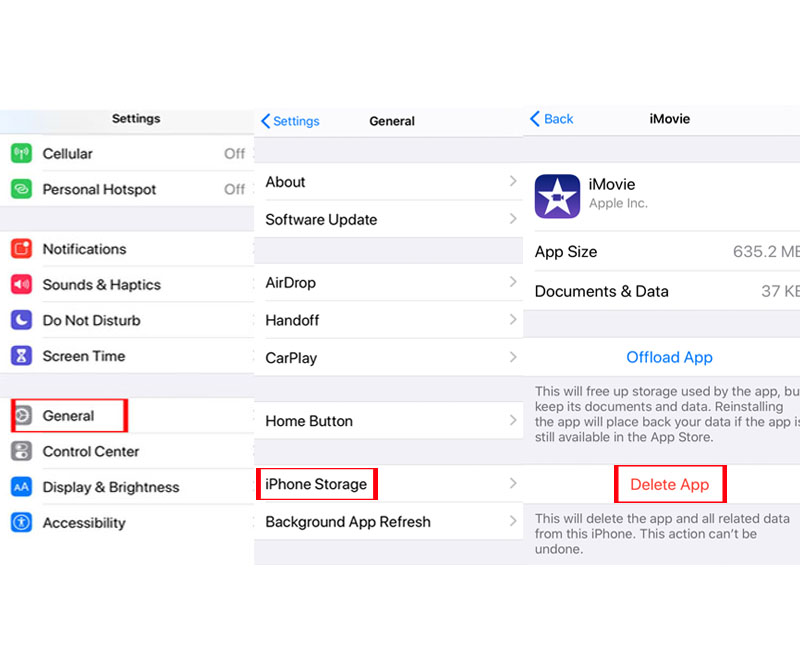 desinstalar aplicativos por meio de configurações