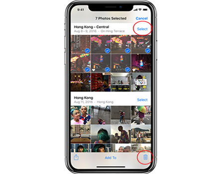 delete iphone photos