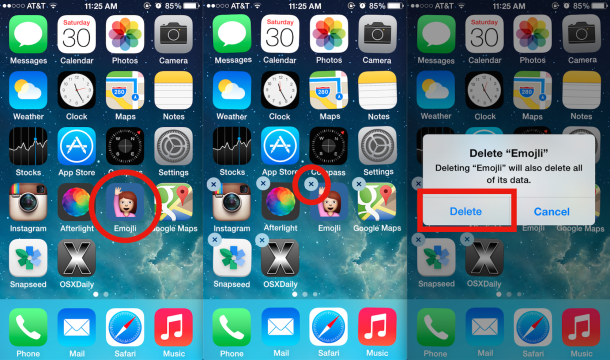 App vom iOS-Startbildschirm löschen