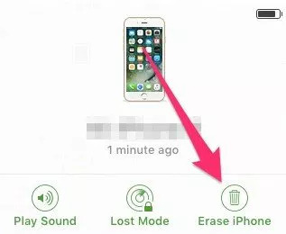 erase iphone with icloud