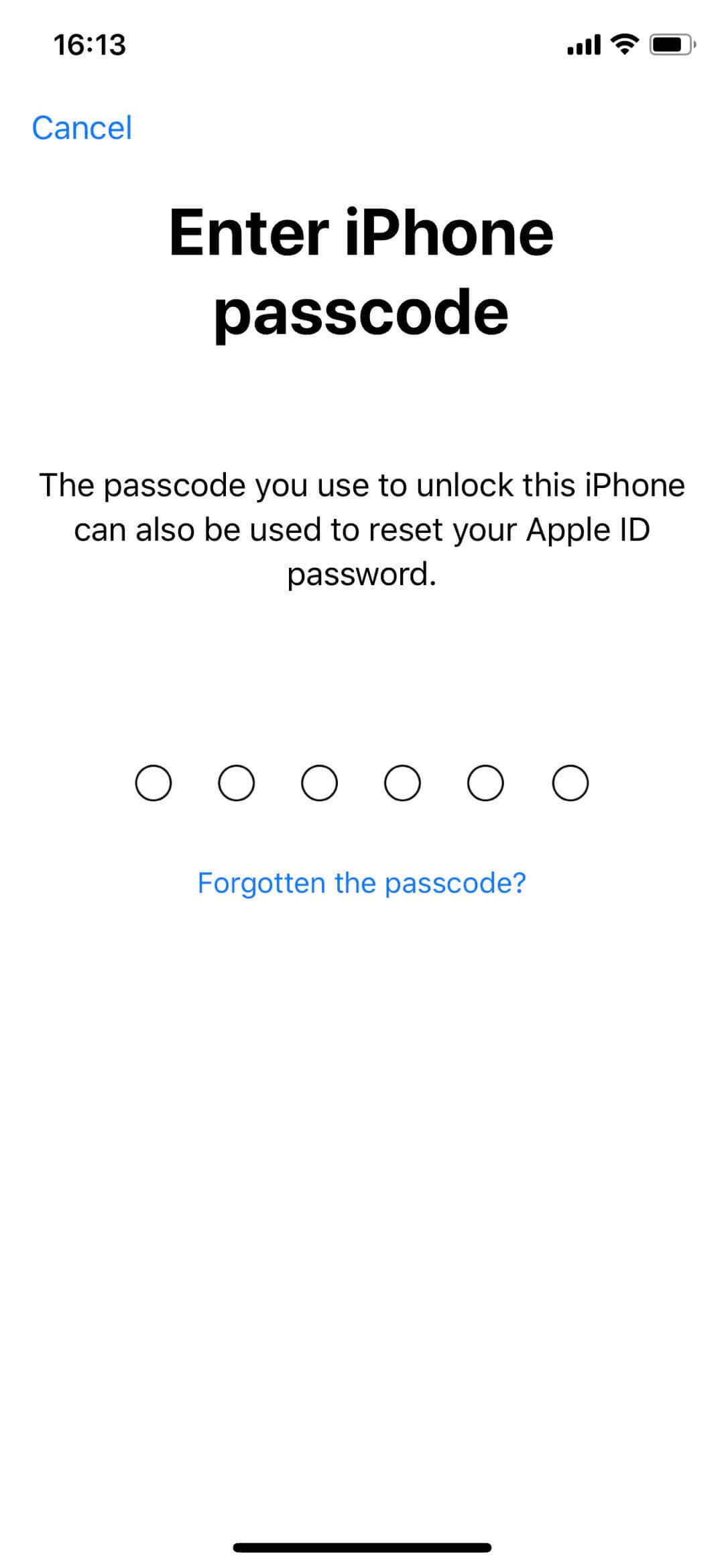 сбросить пароль пользователя id