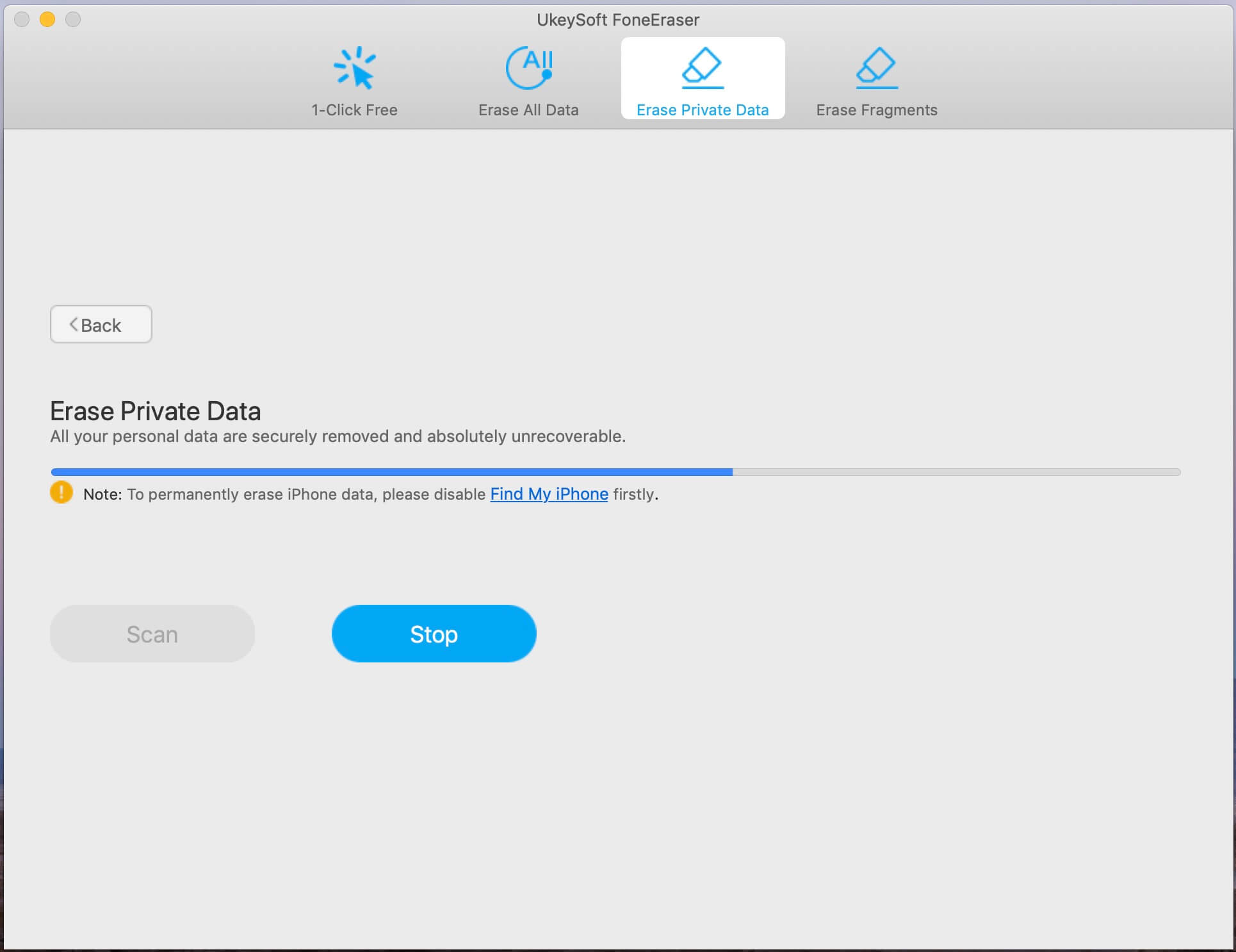 scan iphone private data