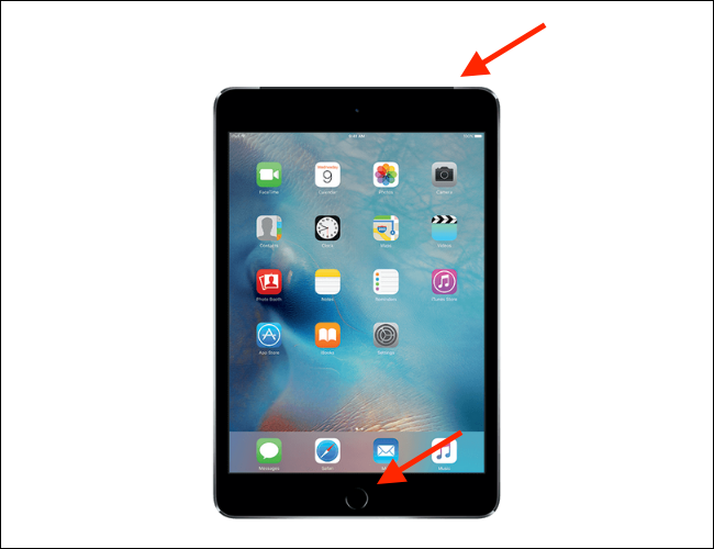 reset ipad via power and home button