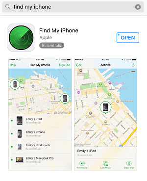 pobierz Find My iPhone z App Store