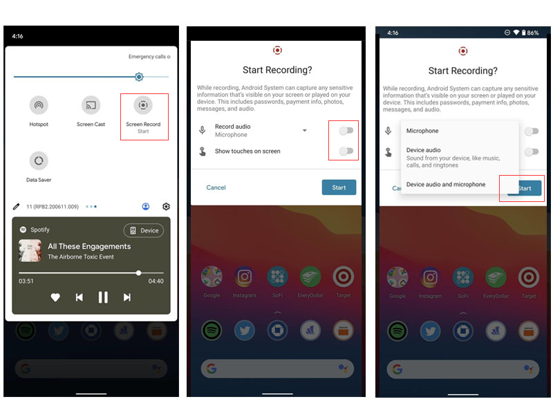 gravação de tela com zoom reunião sem permissão no Android