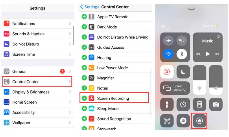 enable iphone recording feature