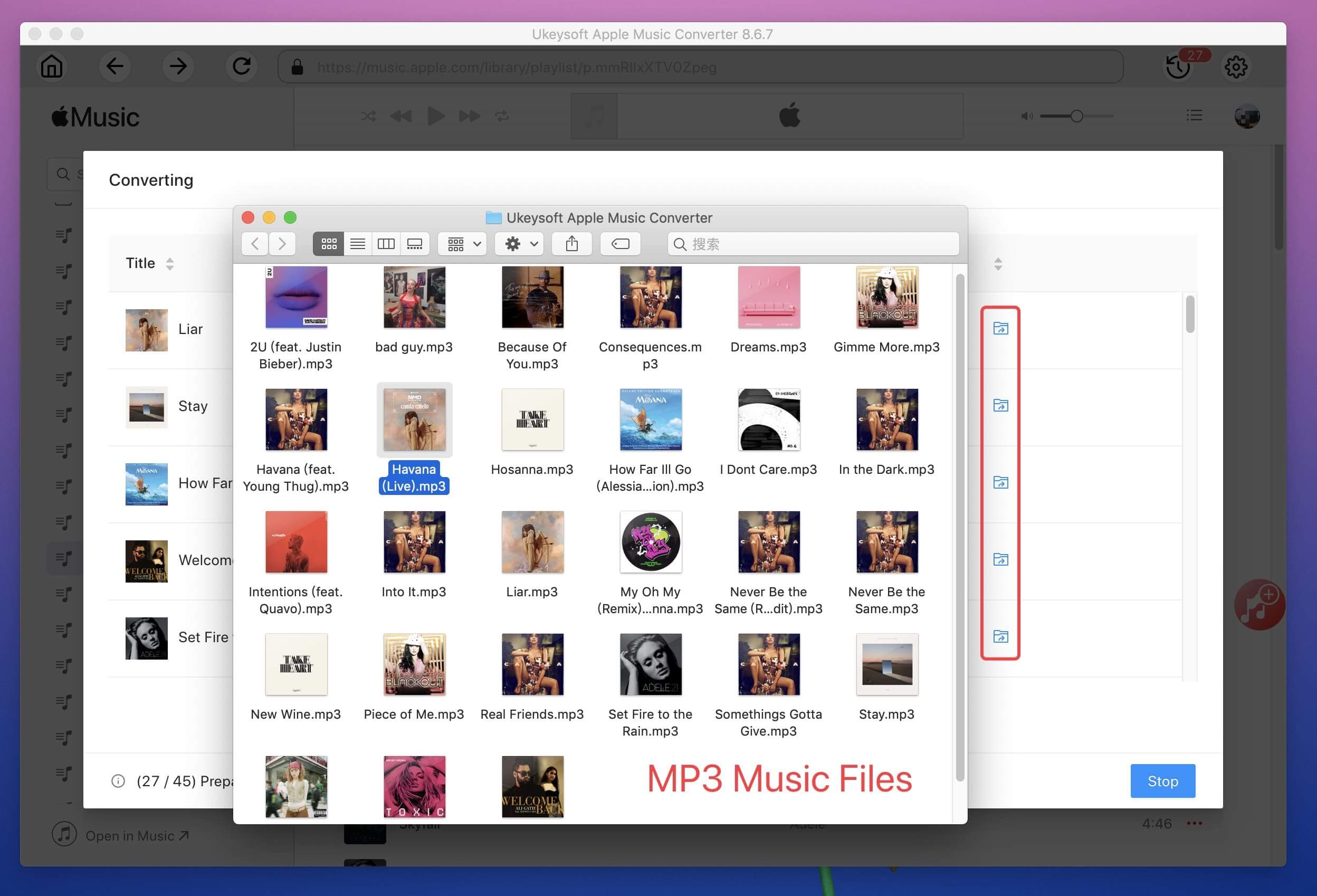 ottenere file mp3 di musica apple