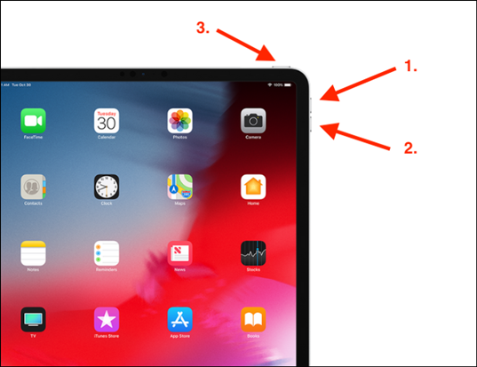 Force Restart iPad with Face ID