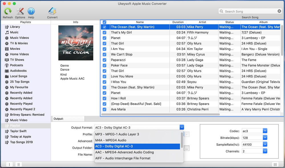 конвертировать Apple Music в AC3