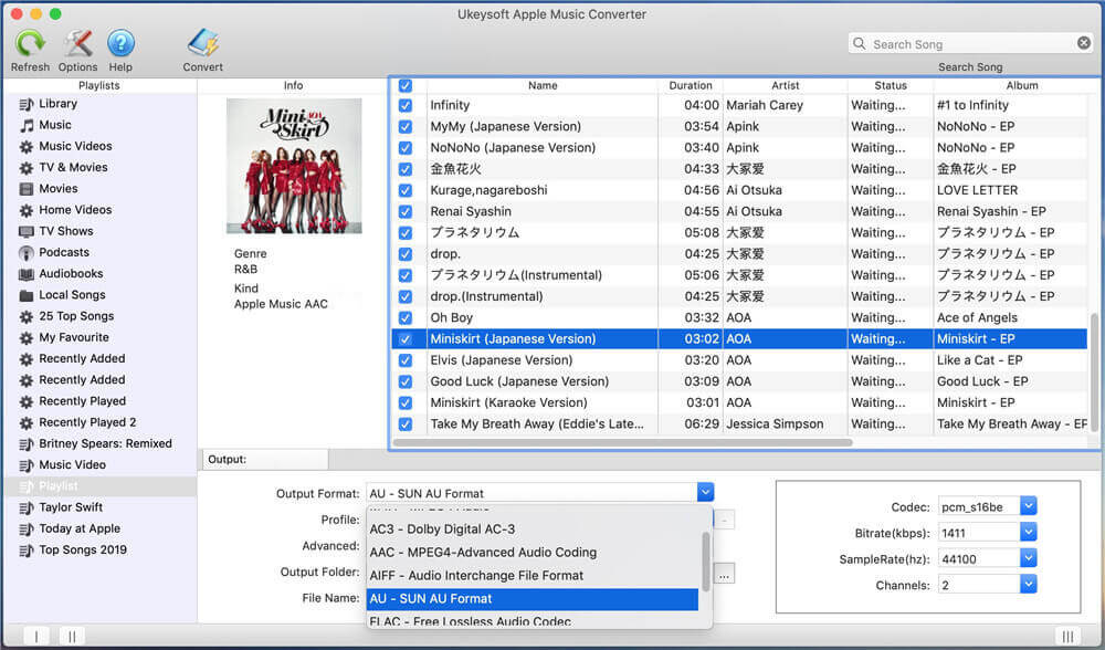 Choose Output Format