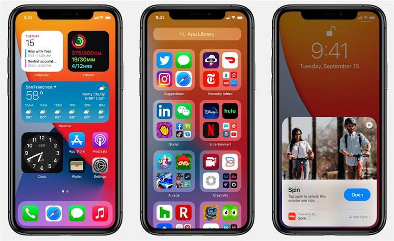 iOS 14 Widgets na tela inicial do iPhone