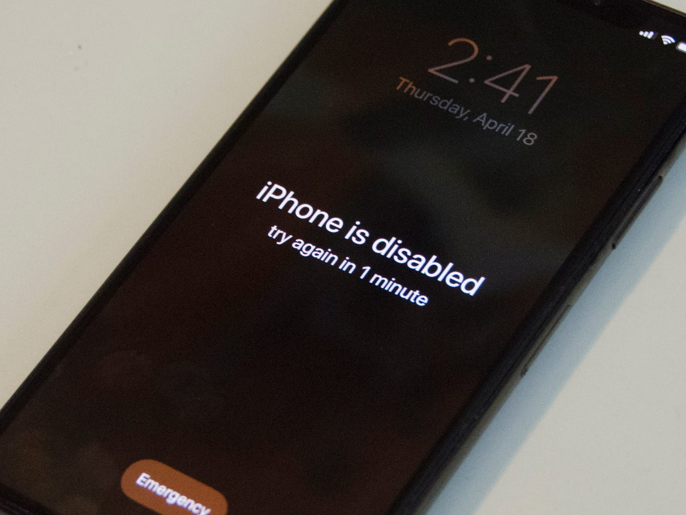 iPhone devre dışı