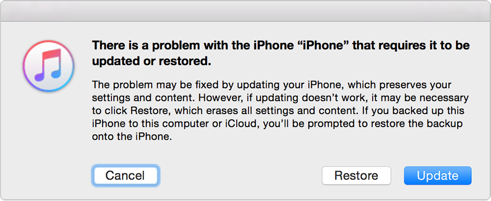 fix ios 14 bricked iphone with itunes restore