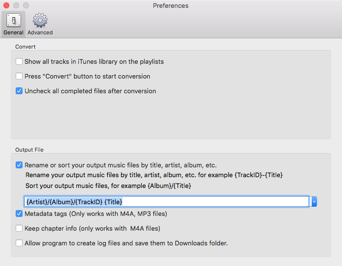 metadata Settings