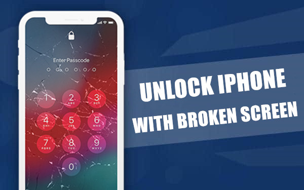 enter passcode on iphone with broken screen