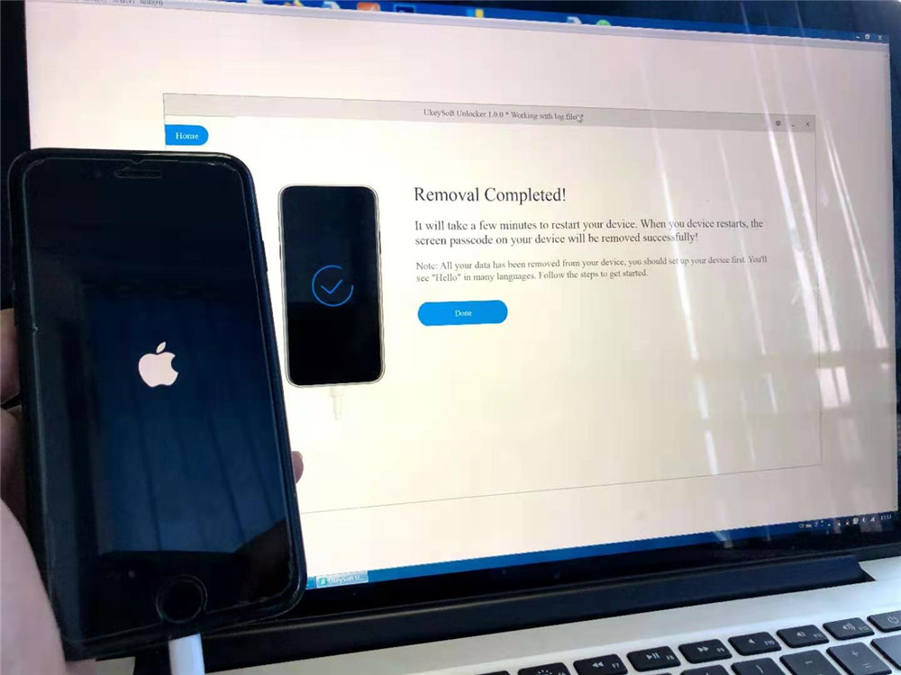 iPhone be unlocked and reboot