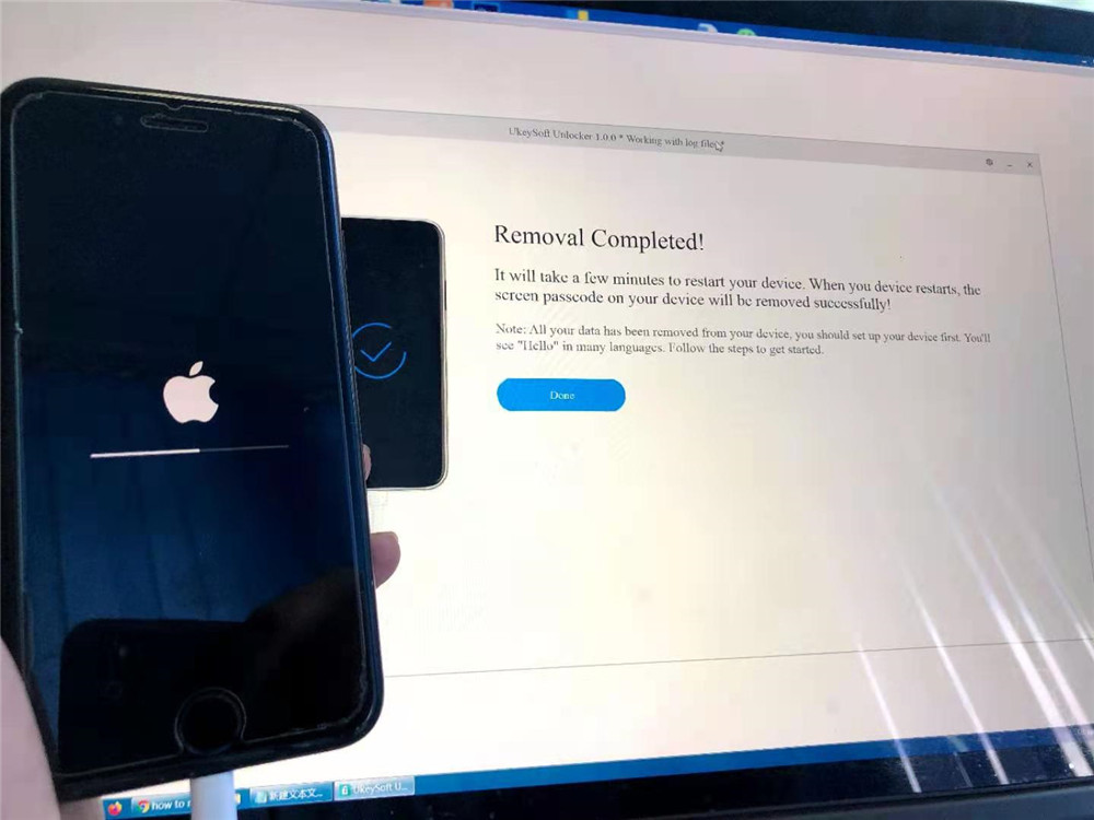 unlock iPhone completed