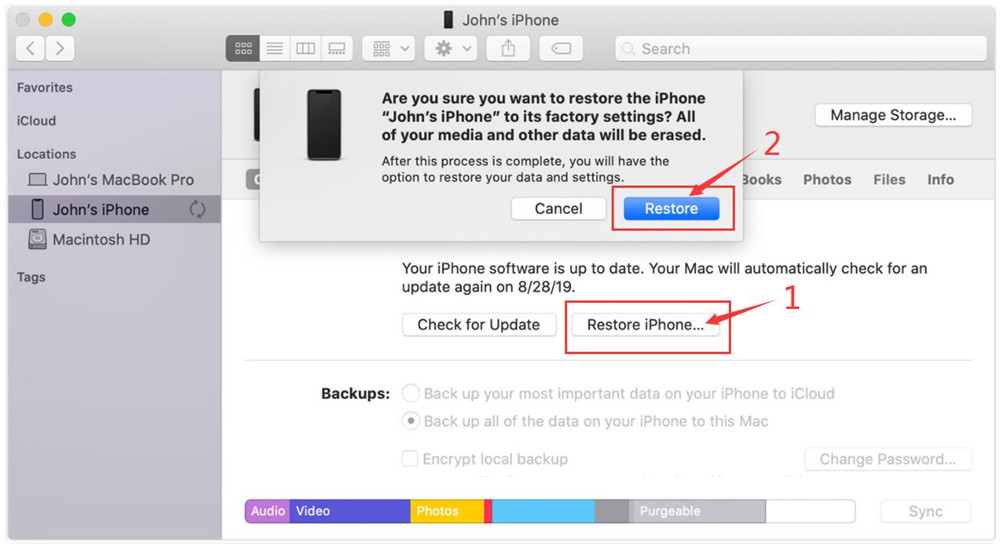 buka kunci iPhone dengan iTunes