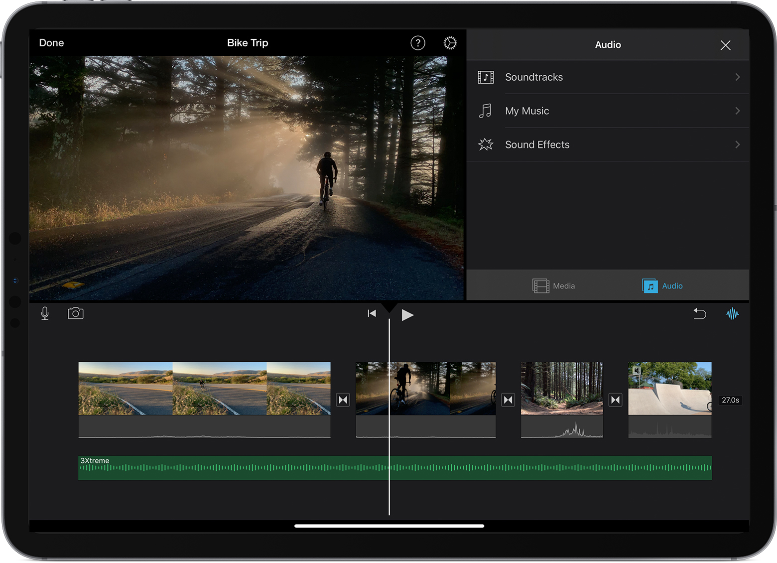 add music to video in imovie
