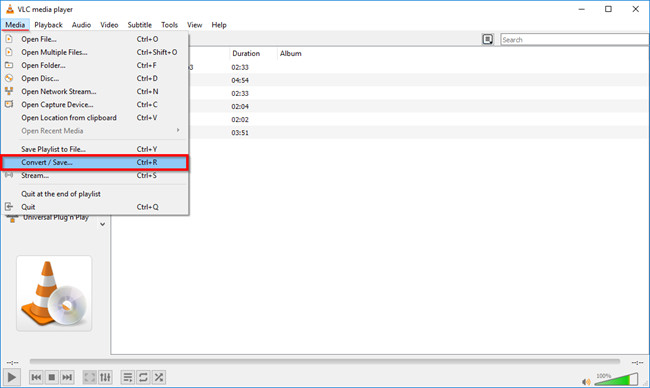 burn music to cd in vlc