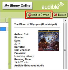 add audible to mp3 player