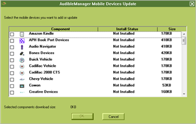 all compatible devices on audible manager