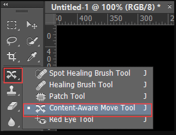 photoshop 內容感知移動工具