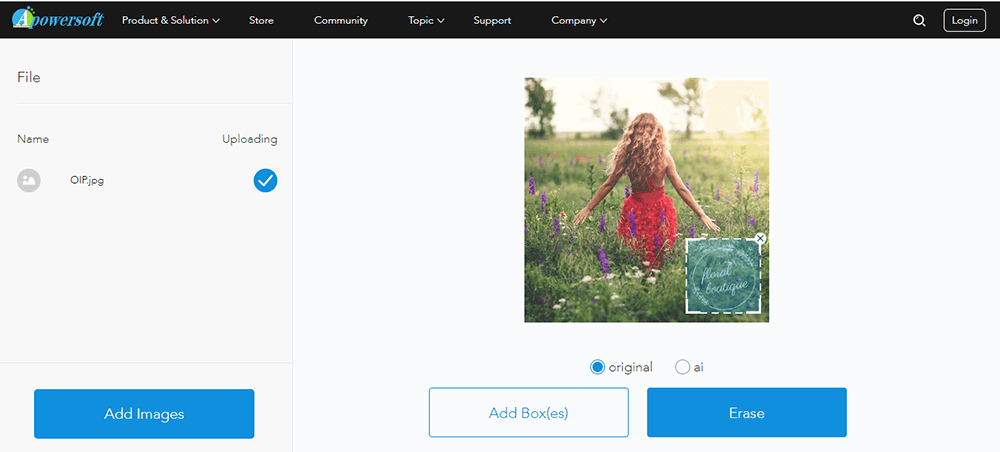 use apowersoft to remove watermark