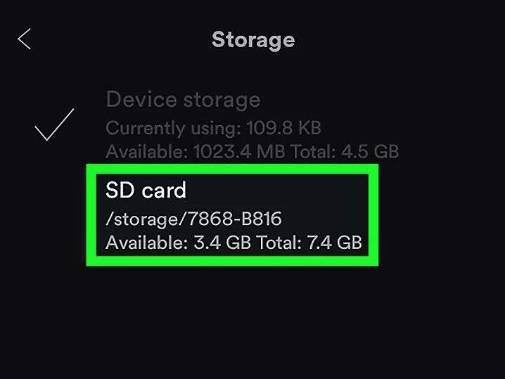 save Spotify music to SD card on Android