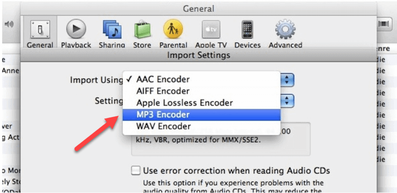 choose MP3 Encoder