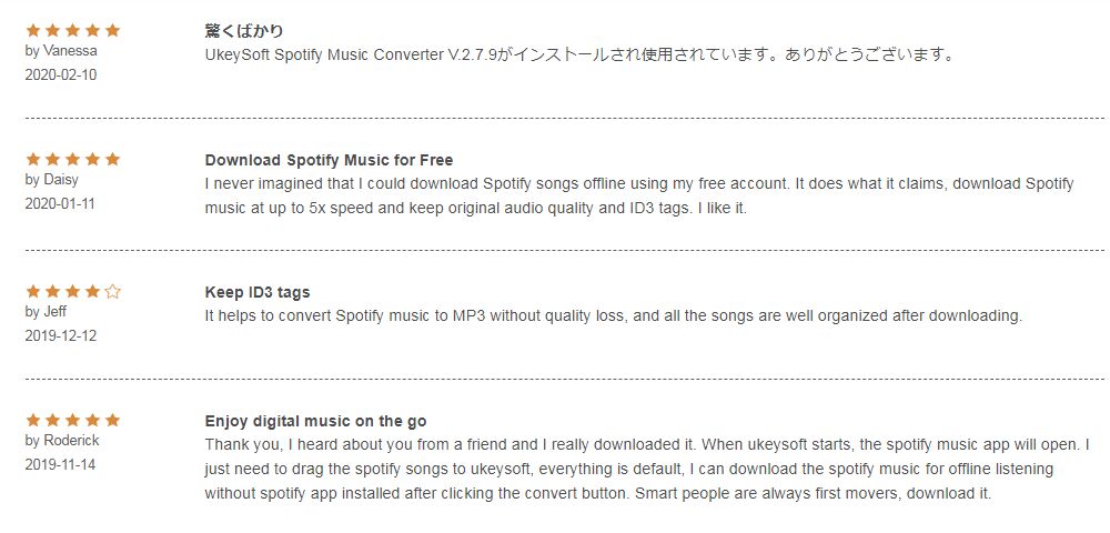 UkeySoft Spotify Music Converter users review