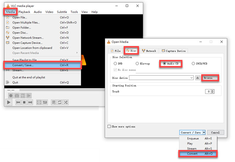 Apple Music in VLC 1 auf CD brennen