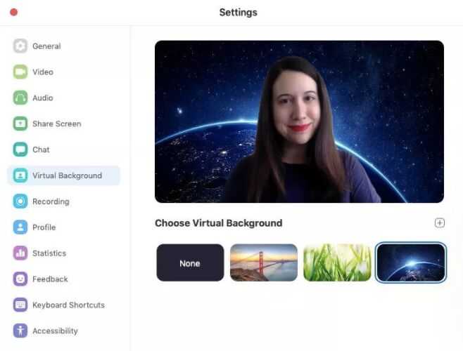 change Zoom background on desktop