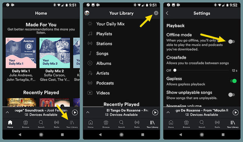 gioca a spotify sull'ipod touch