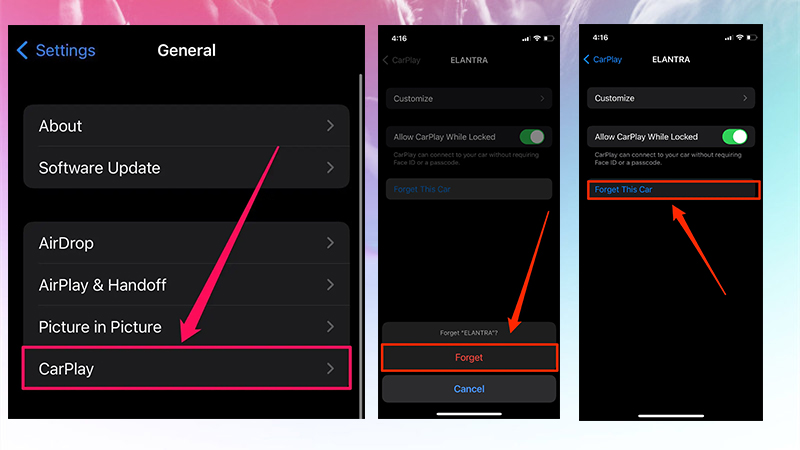 turn off CarPlay on your iPhone through the Settings app