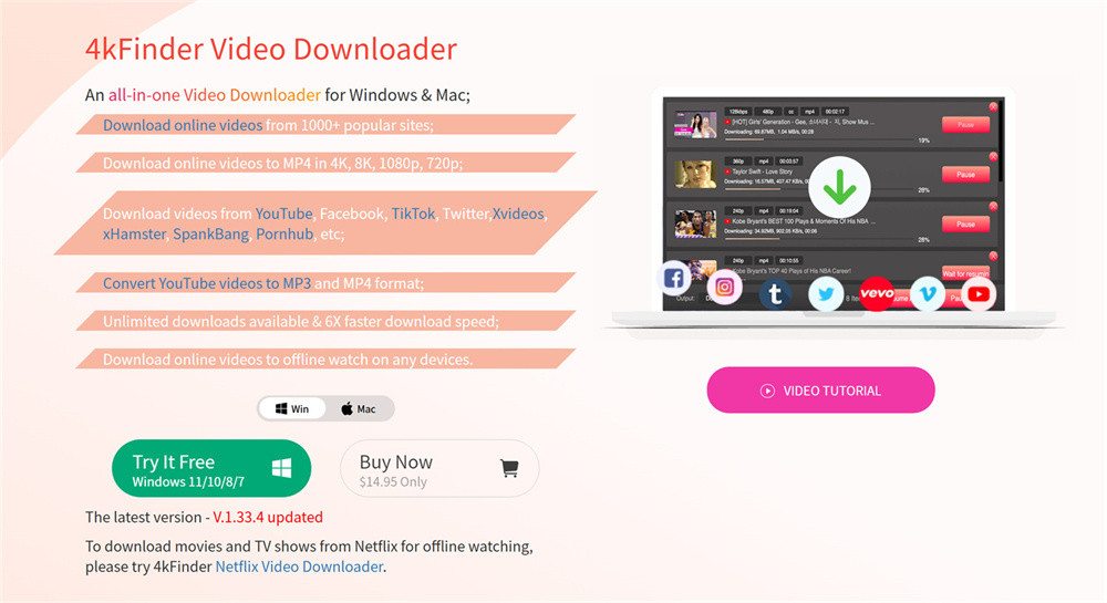 Scaricatore di video YouTube 4kfinder