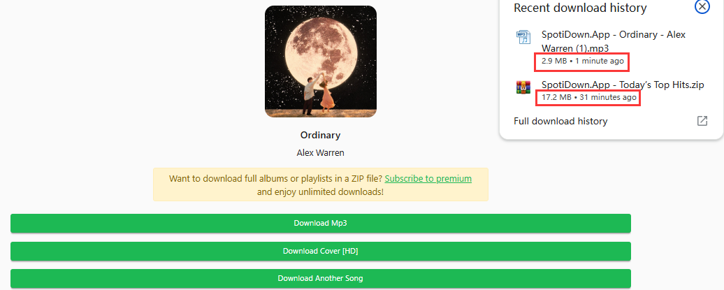 get downloaded music files