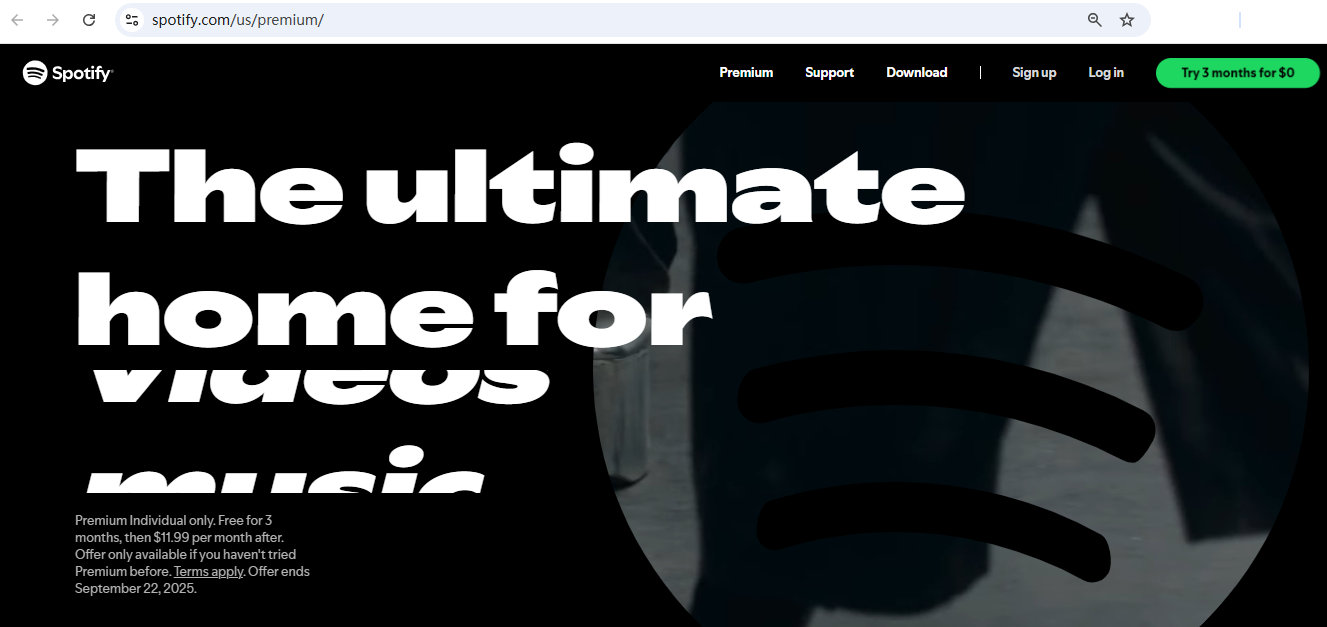 Spotify 3 month free trial