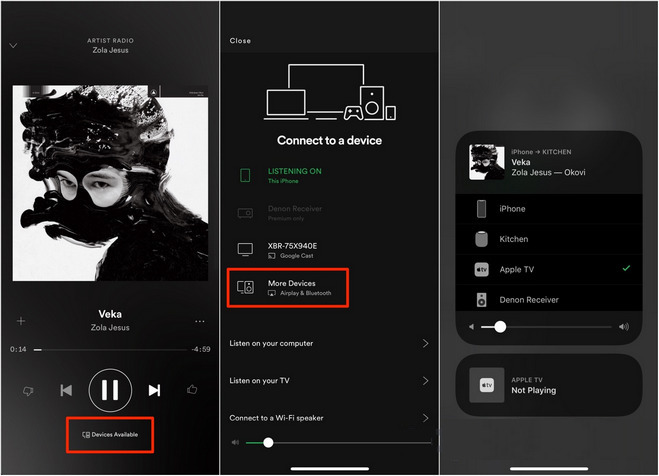 odtwarzaj Spotify na Apple TV przez Spotify Connect